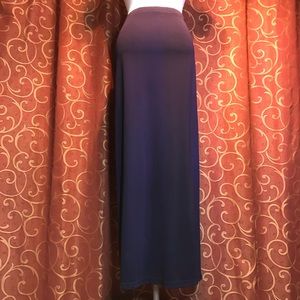 Pencil Skirt in Jersey Knit Plum 14” Kickpleat